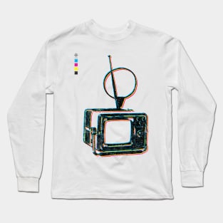 1980s Vintage Portable Television Long Sleeve T-Shirt